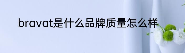 bravat是什么品牌质量怎么样