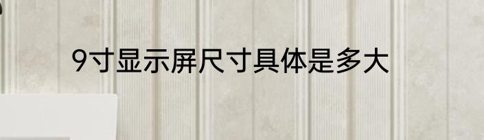 9寸显示屏尺寸具体是多大