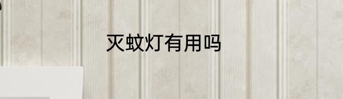 灭蚊灯有用吗