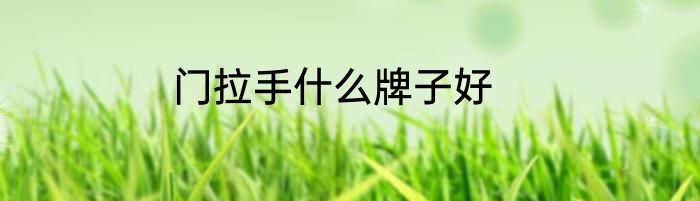 门拉手什么牌子好