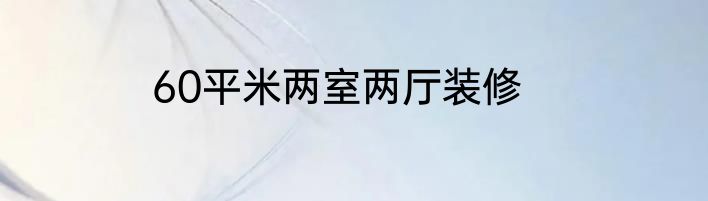 60平米两室两厅装修