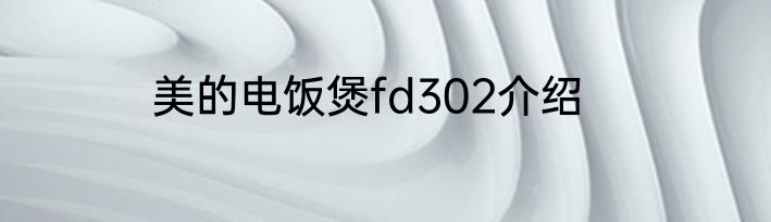 美的电饭煲fd302介绍