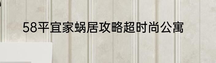 58平宜家蜗居攻略超时尚公寓