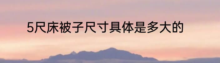 5尺床被子尺寸具体是多大的