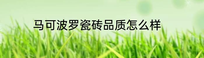 马可波罗瓷砖品质怎么样