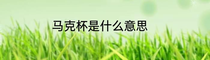 马克杯是什么意思