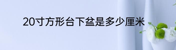 20寸方形台下盆是多少厘米