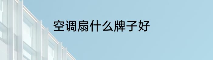 空调扇什么牌子好