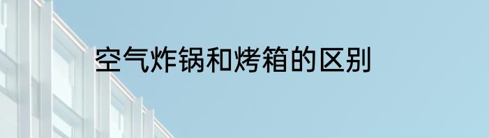 空气炸锅和烤箱的区别
