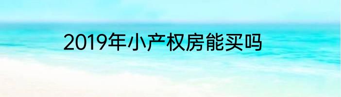 2019年小产权房能买吗