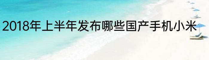 2018年上半年发布哪些国产手机小米