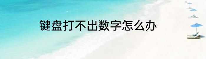 键盘打不出数字怎么办