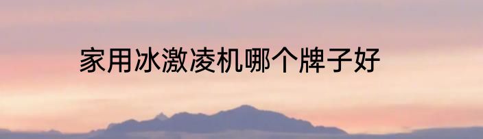 家用冰激凌机哪个牌子好