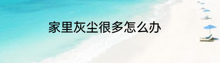 家里灰尘很多怎么办