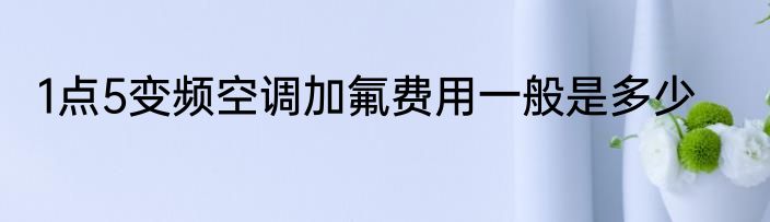 1点5变频空调加氟费用一般是多少