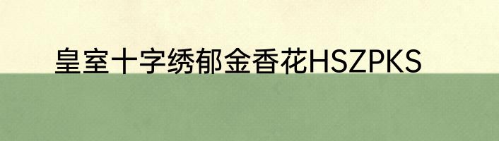 皇室十字绣郁金香花HSZPKS