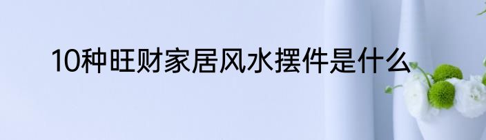 10种旺财家居风水摆件是什么