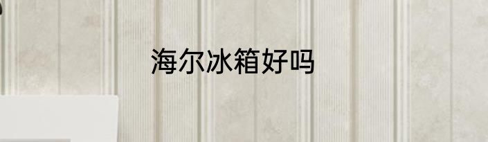 海尔冰箱好吗