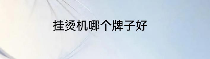 挂烫机哪个牌子好