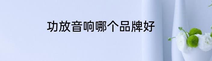 功放音响哪个品牌好