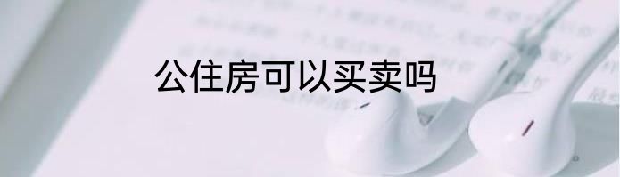 公住房可以买卖吗