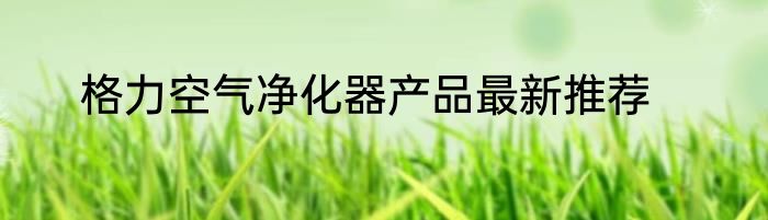 格力空气净化器产品最新推荐