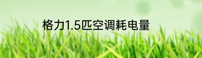 格力1.5匹空调耗电量