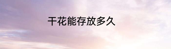 干花能存放多久