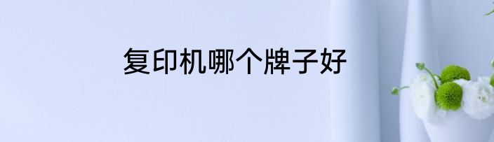 复印机哪个牌子好
