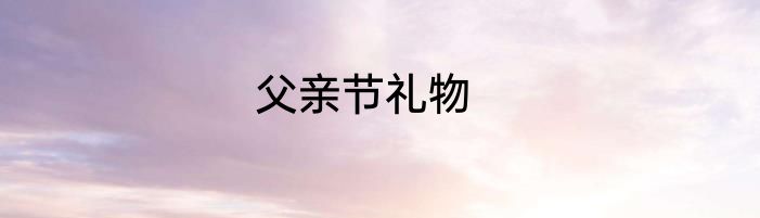 父亲节礼物