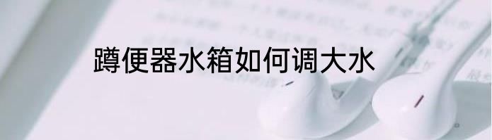 蹲便器水箱如何调大水