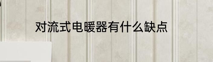 对流式电暖器有什么缺点