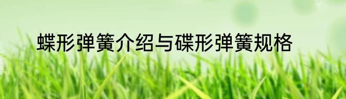 蝶形弹簧介绍与碟形弹簧规格