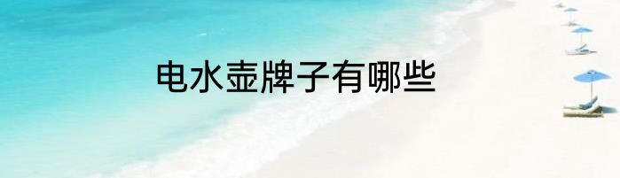 电水壶牌子有哪些