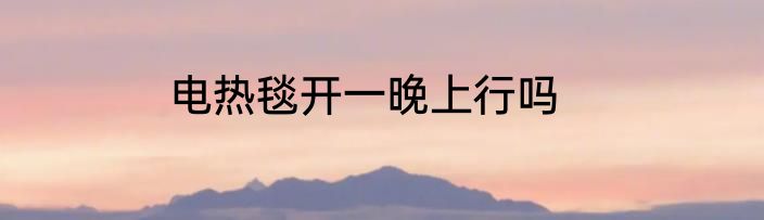 电热毯开一晚上行吗