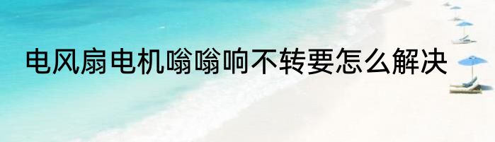 电风扇电机嗡嗡响不转要怎么解决