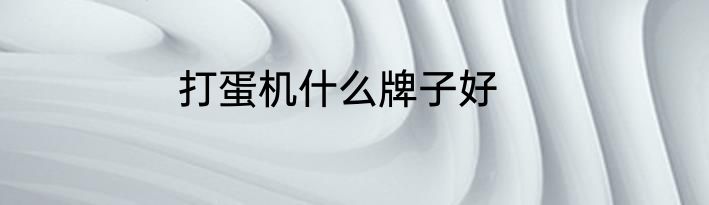打蛋机什么牌子好