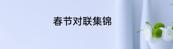 春节对联集锦