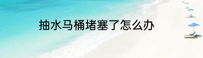 抽水马桶堵塞了怎么办
