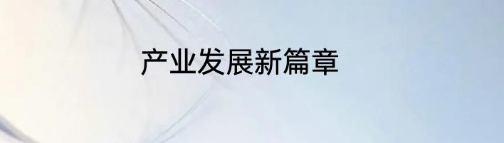 产业发展新篇章