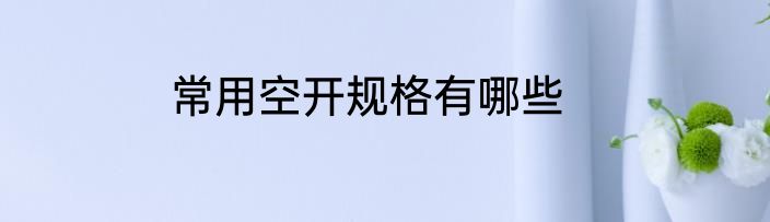 常用空开规格有哪些