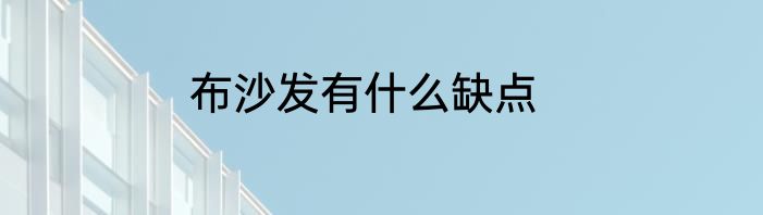 布沙发有什么缺点