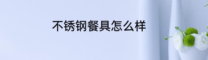 不锈钢餐具怎么样