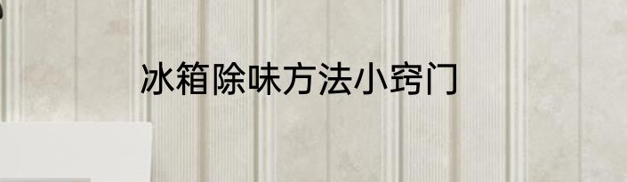 冰箱除味方法小窍门