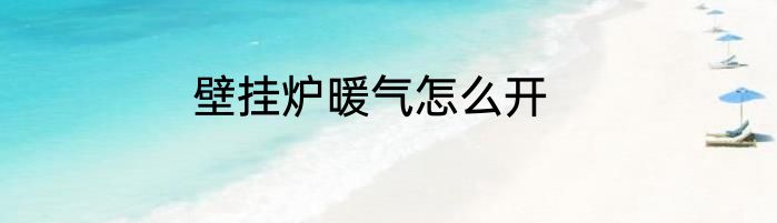 壁挂炉暖气怎么开