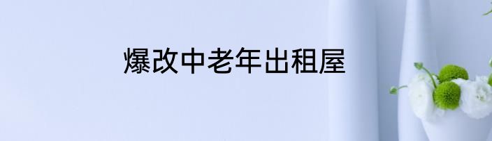 爆改中老年出租屋