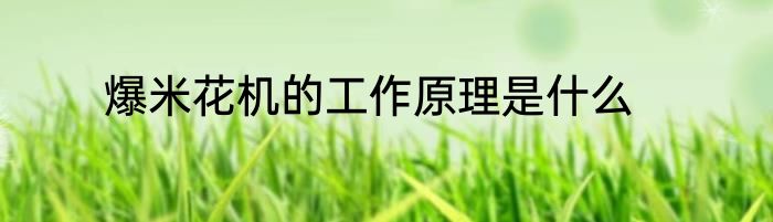 爆米花机的工作原理是什么