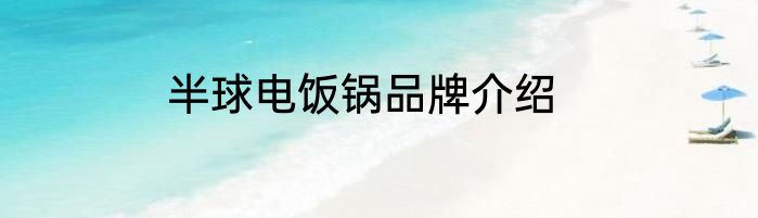 半球电饭锅品牌介绍