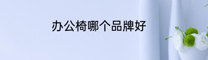 办公椅哪个品牌好