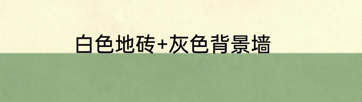 白色地砖+灰色背景墙